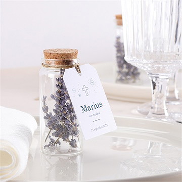 Mignonette baptême horizons étiquette