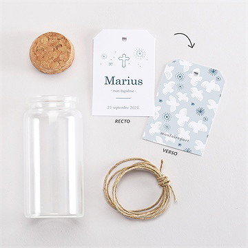 Mignonette baptême horizons étiquette - Vue d'ensemble