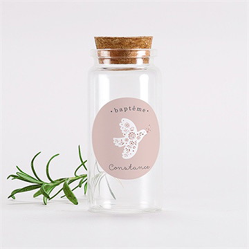 Mignonette baptême profil de colombe sticker - Mise en situation
