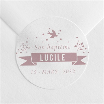 Sticker baptême en beaux reliefs