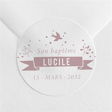 Sticker baptême en beaux reliefs