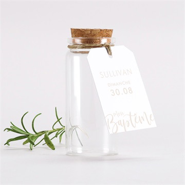 Mignonette baptême lettre de cuivre