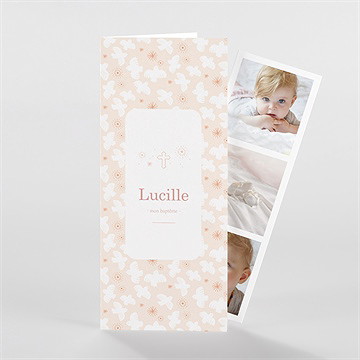 Faire-part de baptême l'envolée photomaton