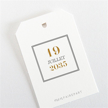 Etiquette mariage lettre moderne - Dos de l'étiquette