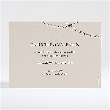 Carton d'invitation mariage vélo au vent ! - Dos du carton