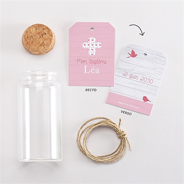 Mignonette baptême jolie composition - Vue d'ensemble