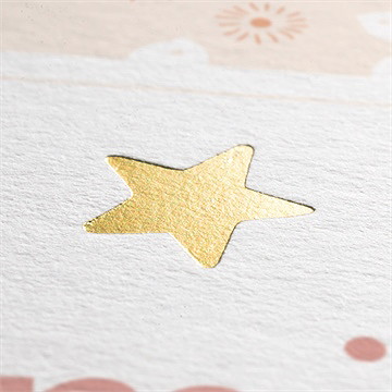 Faire-part communion toujours plus haut dorure - Marquage à chaud OR