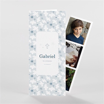 Faire-part communion vertige photomaton - Vue d'ensemble