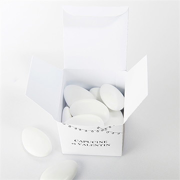 Boîte de dragées mariage vélo au vent ! - Intérieur de la boîte