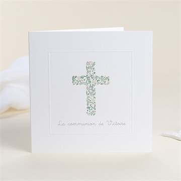 Faire-part communion printanier