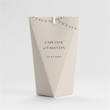 Boîte de dragées mariage au vent! étui - Dos de la boîte