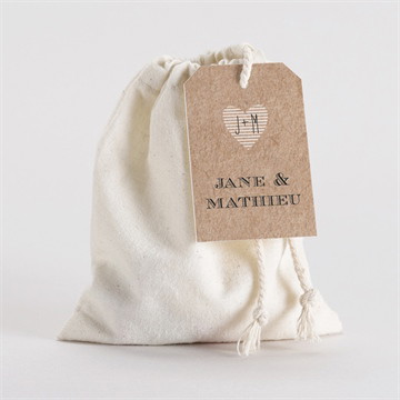 Pochon mariage  kraft en folie