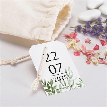 Pochon mariage  nature chic - Mise en situation