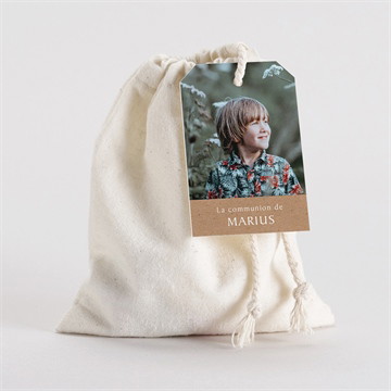 Pochon communion illustration végétale magnet