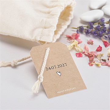 Pochon mariage  avec programme - Mise en situation