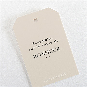 Etiquette mariage vélo au vent ! - Dos de l'étiquette