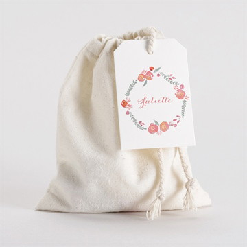 Pochon communion couronne aquarelle