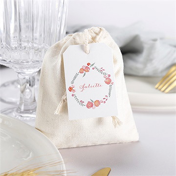 Pochon communion couronne aquarelle - Mise en situation