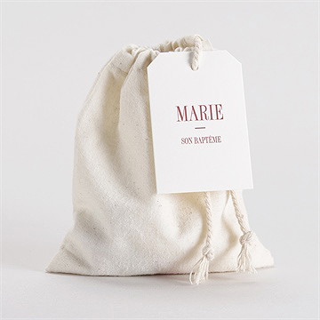 Pochon baptême polaroid chic !