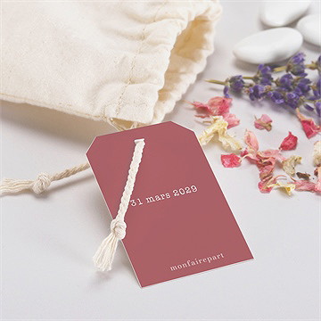 Pochon baptême polaroid chic ! - Mise en situation