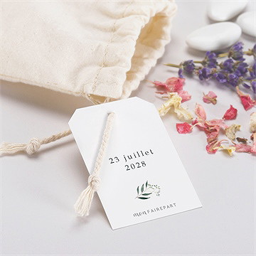 Pochon communion doux flocons - Mise en situation