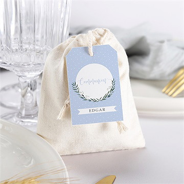 Pochon communion doux flocons - Mise en situation