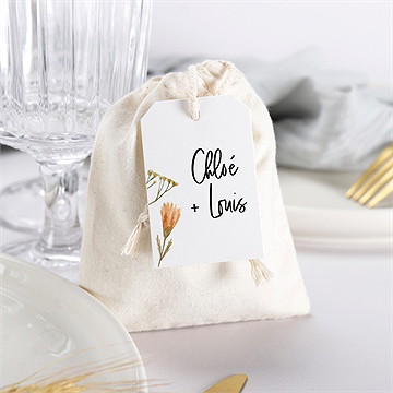 Pochon mariage  art champêtre - Mise en situation