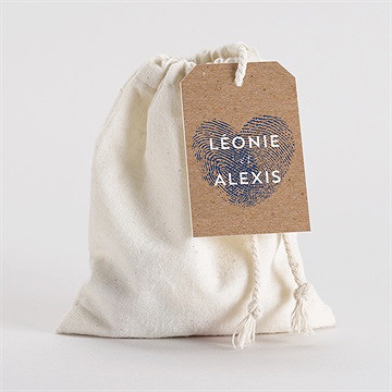 Pochon mariage  uniques empreintes