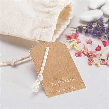 Pochon mariage  bohème écolo - Mise en situation