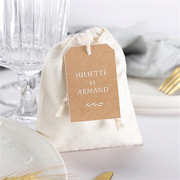 Pochon mariage  bohème écolo - Mise en situation