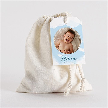 Pochon baptême duvet tout en rondeur