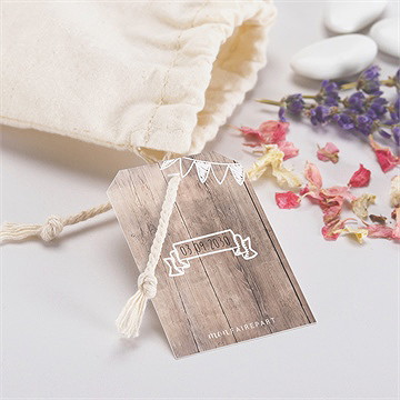 Pochon baptême marque page kraft - Mise en situation