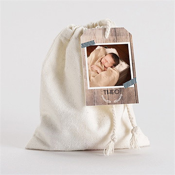 Pochon baptême marque page kraft - Mise en situation