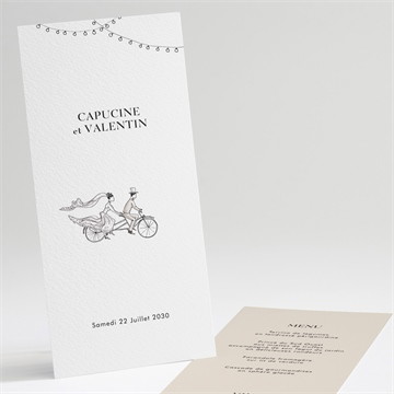 Menu mariage vélo au vent !
