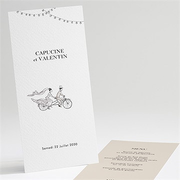 Menu mariage vélo au vent !