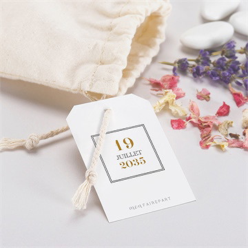 Pochon mariage  lettre moderne - Mise en situation