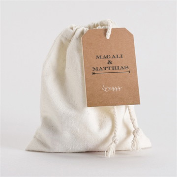 Pochon mariage  kraft vintage