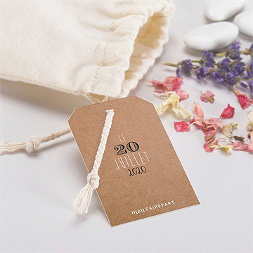 Pochon mariage  kraft vintage - Mise en situation