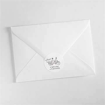 Sticker mariage vélo au vent ! - Mise en situation
