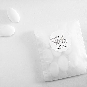 Sticker mariage vélo au vent ! - Mise en situation