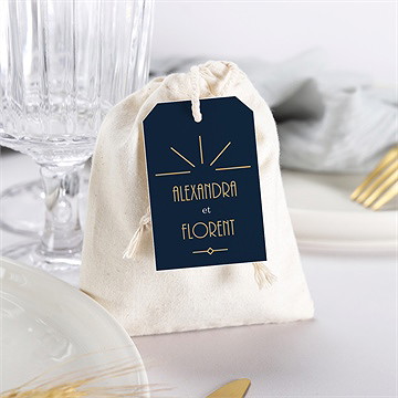 Pochon mariage  art déco - Mise en situation