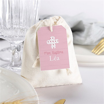 Pochon baptême jolie composition - Mise en situation