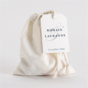 Pochon mariage  en relief