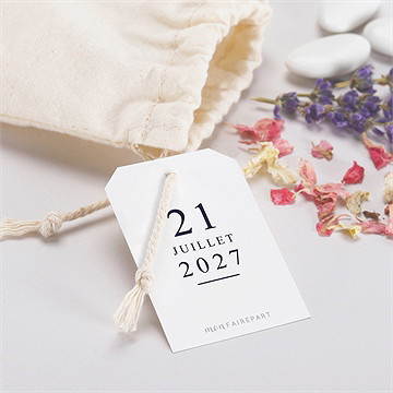 Pochon mariage  chic et moderne - Mise en situation