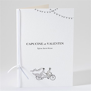Livret de messe mariage vélo au vent !