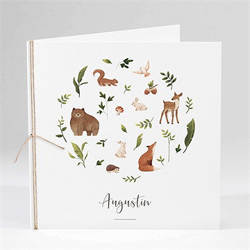 Faire-part naissance joyeux compères carré plié