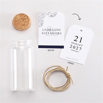 Mignonette mariage chic et moderne étiquette - Vue d'ensemble