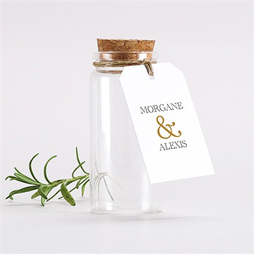 Mignonette mariage lettre moderne étiquette