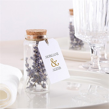 Mignonette mariage lettre moderne étiquette - Mise en situation