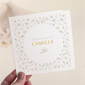 Carte pliée gaufrage